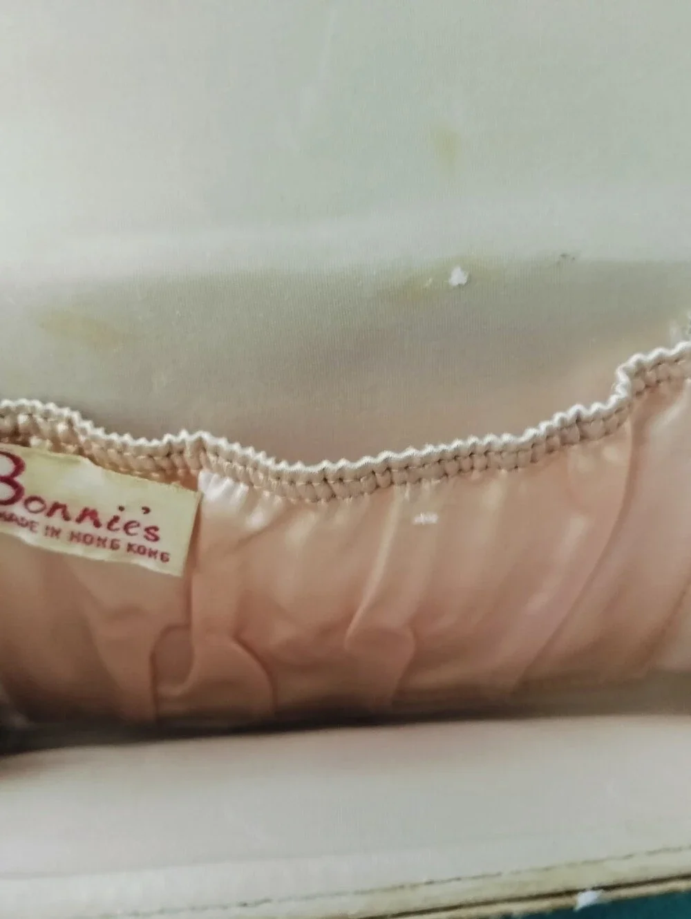 Vintage Bonnie's Hand Made in Hong Kong Beaded Satin Clutch - 1950s Craft/Repair